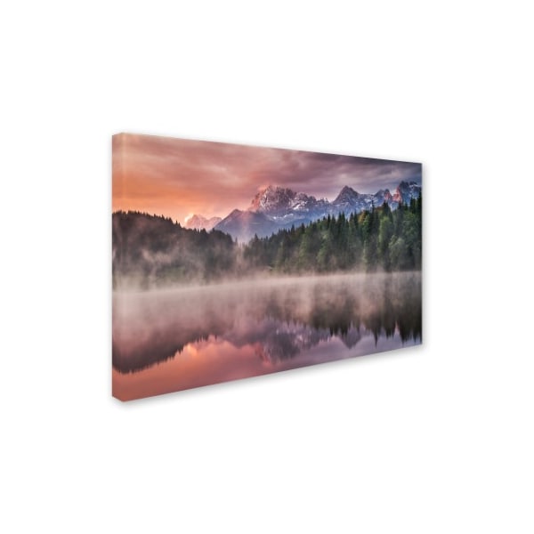 Andreas Wonisch 'Sunrise At The Lake' Canvas Art,12x19